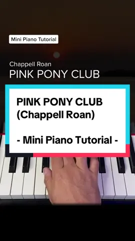 PINK PONY CLUB - Mini Piano Tutorial | @chappell roan  #pianotutorial #learnpiano #pinkponyclubcover #chappellroanpiano 