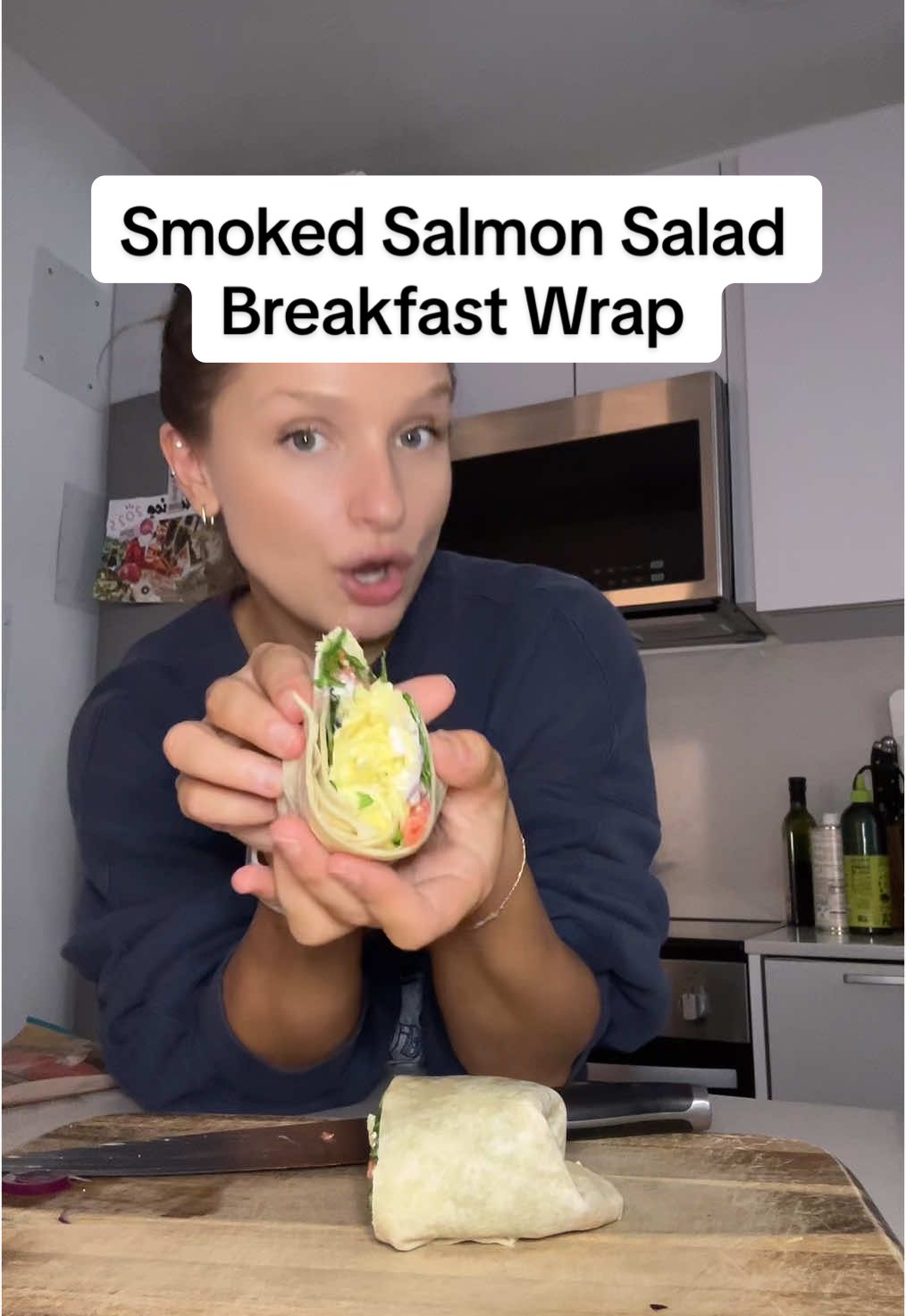 Breakfast wrap breakfast wrap breakfast wrap #smokedsalmon #highprotein #breakfast #10minutemeal 