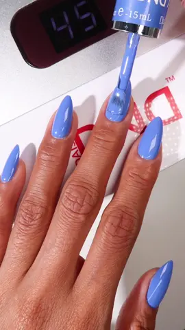 The 6 trendiest blues👖🐬🫐  Nails by @overglowedit 🩵 Which shade is your favorite?!  #dndgelpolish #dndgel #bluenails #nails 