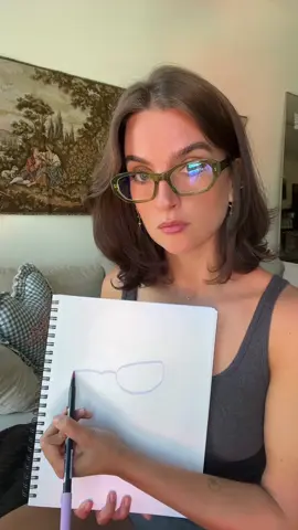 Our vision might not be 20/20, but this art is. 👓 🎨 @carolynne ✨ wears and draws Nina! #Eyebuydirect #Artist #Glasses