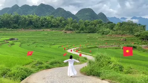Pù Luông tháng 8 ngập sắc cờ Tổ quốc 🇻🇳.                 #puluong #thanhhoa36 #vietnam #fyp 