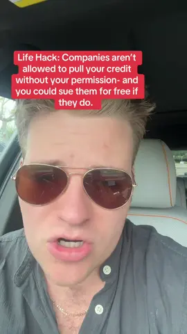 Under the fair credit reporting act, nobody can pull your credit without your explicit permission! As Gen Z and milleneals, we don’t do a good job about knowing our rights, especially when it comes to credit & finances. They’ll keep doing it if we don’t sue them, so do it! #LifeHack #creditscore #lawtip #advice 