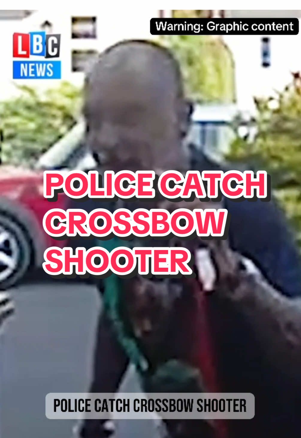 Watch as police catch crossbow shooter who’d just stabbed his neighbour in Buckinghamshire. 55-year-old Jason King has been sentenced to nine years in prison.  WARNING - CONTAINS DISTRESSING LANGUAGE  #uknews #Buckinghamshire #crime #fyp 