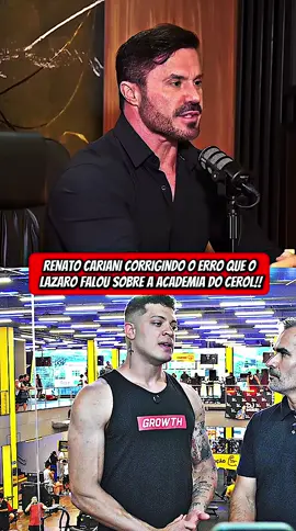 Renato Cariani corrigindo o erro da fala do Lázaro sobre a academia. #cerol #renatocariani #academia #dinheiro #smartfit 