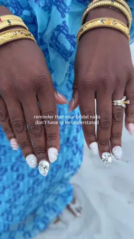 a moment for @Actualized AF’s bridal nails 🙂‍↕️💅🤍✨ #weddingplanning #weddingtok #destinationtheknot #kennebunkport #nailart 