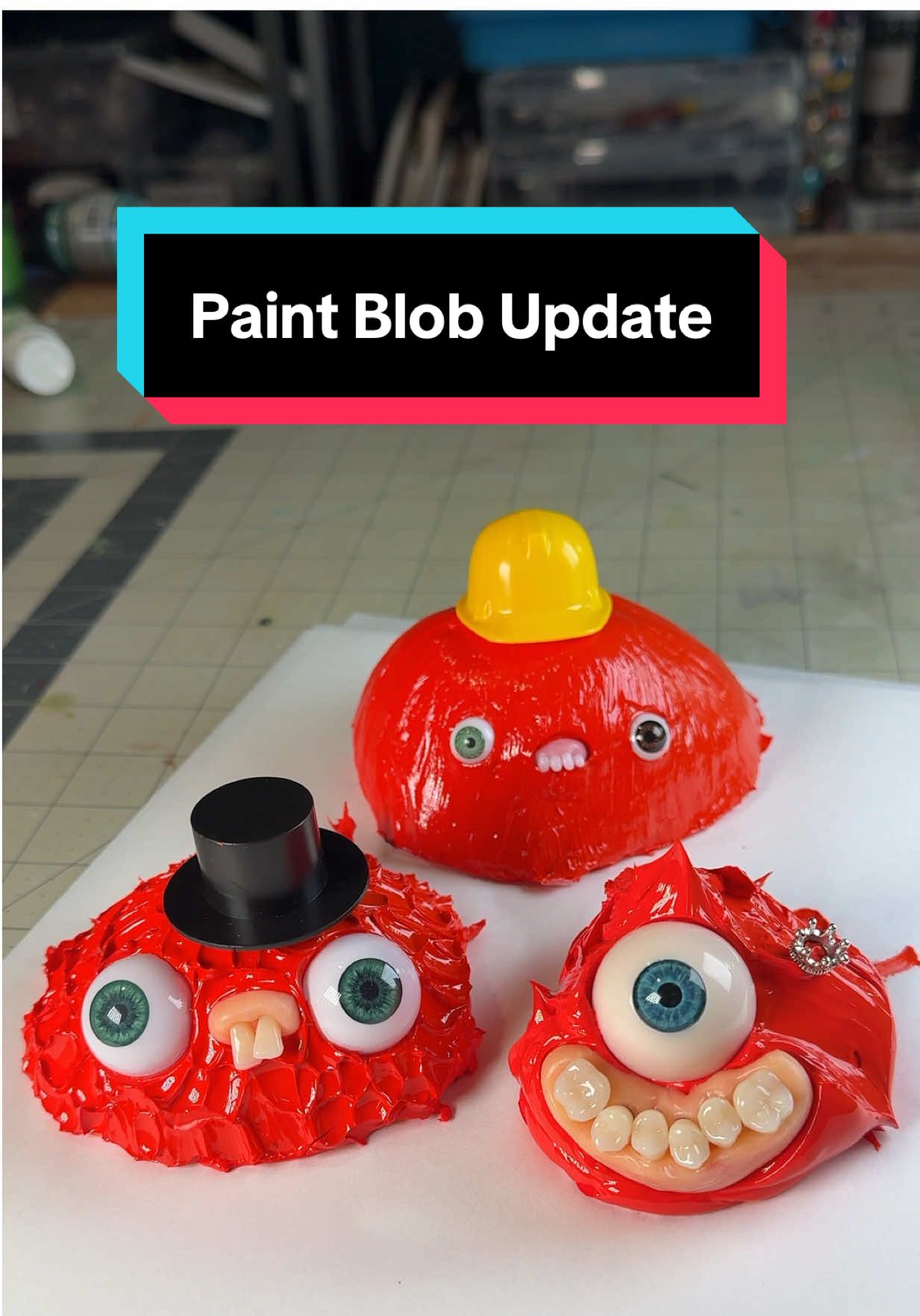 A recap and update on the current red paint blobs #nickpainting #artsandcrafts #artprocess #paint 
