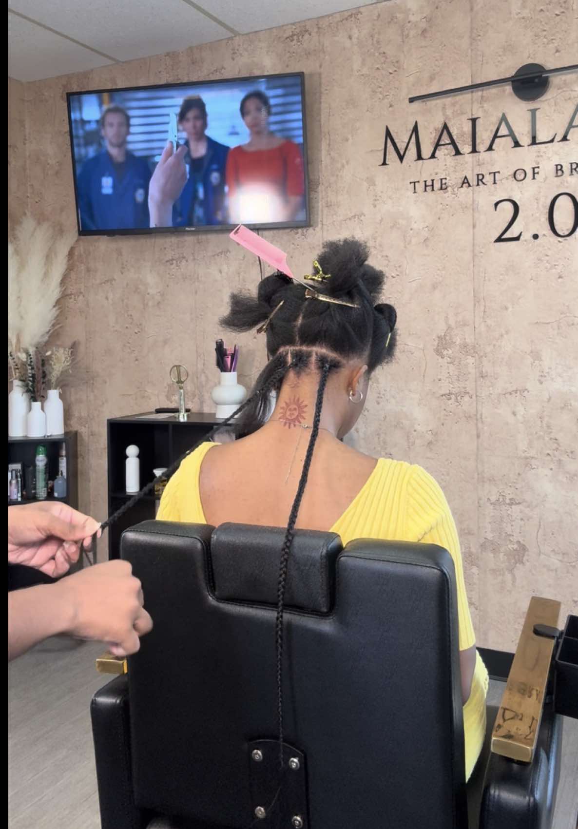 Medium tribal knotless braids  - Tailbone length   #CapCut #houstontx #braidersontiktok #explore #bohemianbraids 