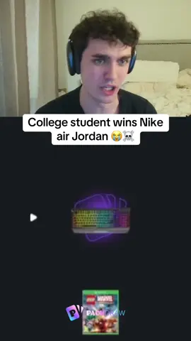 College student wins Nike air Jordan 😭☠️ #kickstreaming 