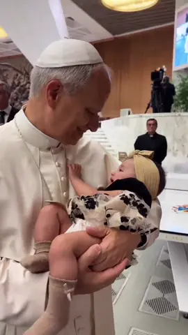 Pope Leo is too adorable with babies 🥹🥹 #fyp #popeleoxiv #foryou #papaleonxiv #baby  