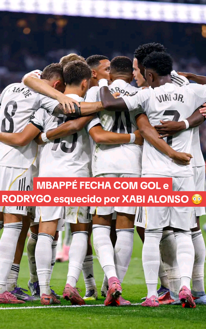 MBAPPÉ ESTREIA COM GOL no REAL MADRID! Rodrygo esquecido por Xabi Alonso 😳⚡ Mbappé decidiu logo na estreia pelo Real Madrid na LaLiga! Enquanto isso, Rodrygo ficou no banco e nem entrou… será o começo do fim do brasileiro no Bernabéu? 👀🔥 #Mbappé #RealMadrid #LaLiga #Rodrygo #FutebolEuropeu #CristianoRonaldo #ViniJR