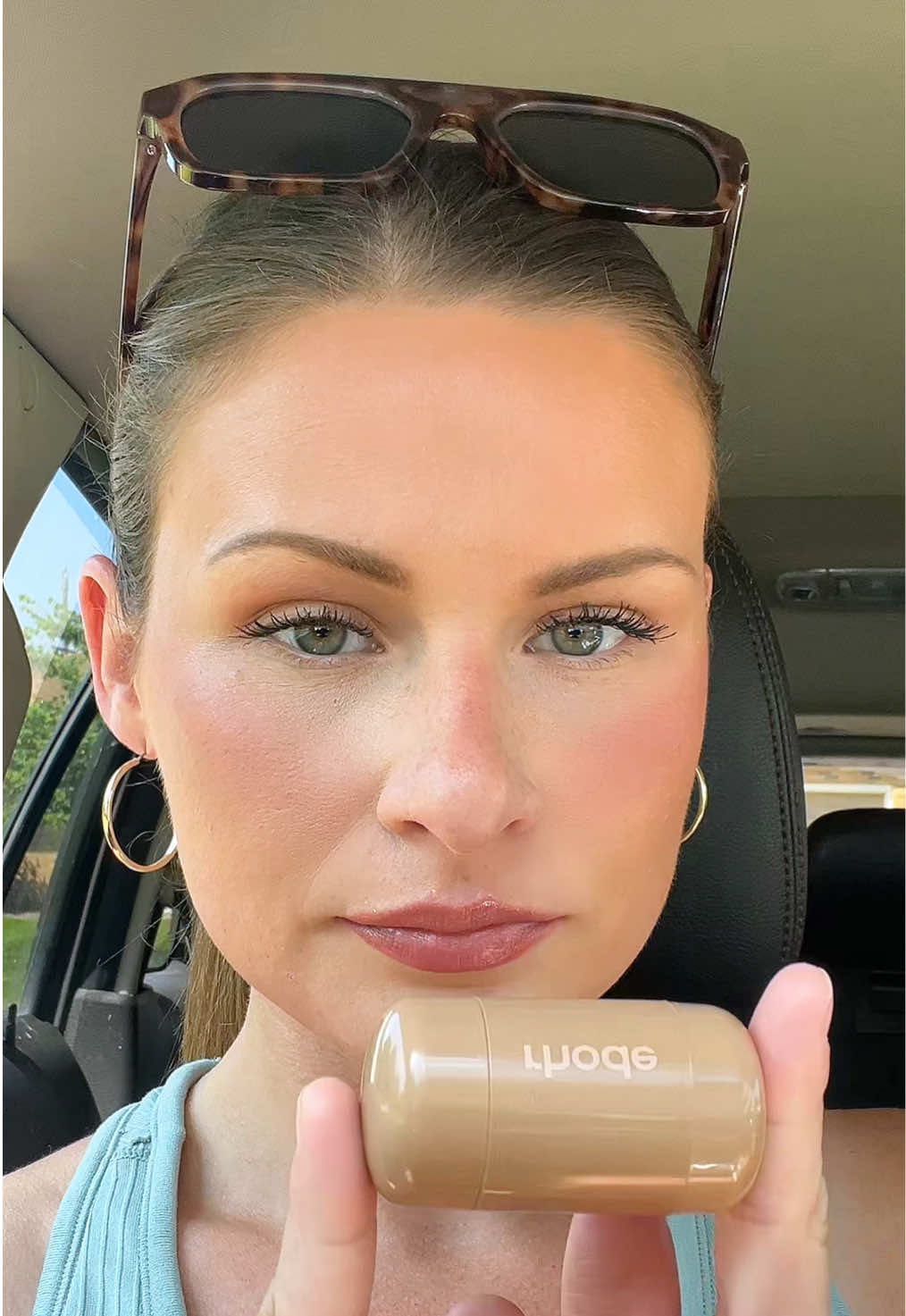Mid day blush touch up - If you asked me for my honest opinion on @rhode skin pocket blushes… I’d tell you they are the absolute best cream blush I’ve ever tried. Creamy, pigmented, long lasting 🤎 even blends seamlessly over my powder products 🤯 #rhode #haileybieber #beautyhacks #makeupreview #blush 