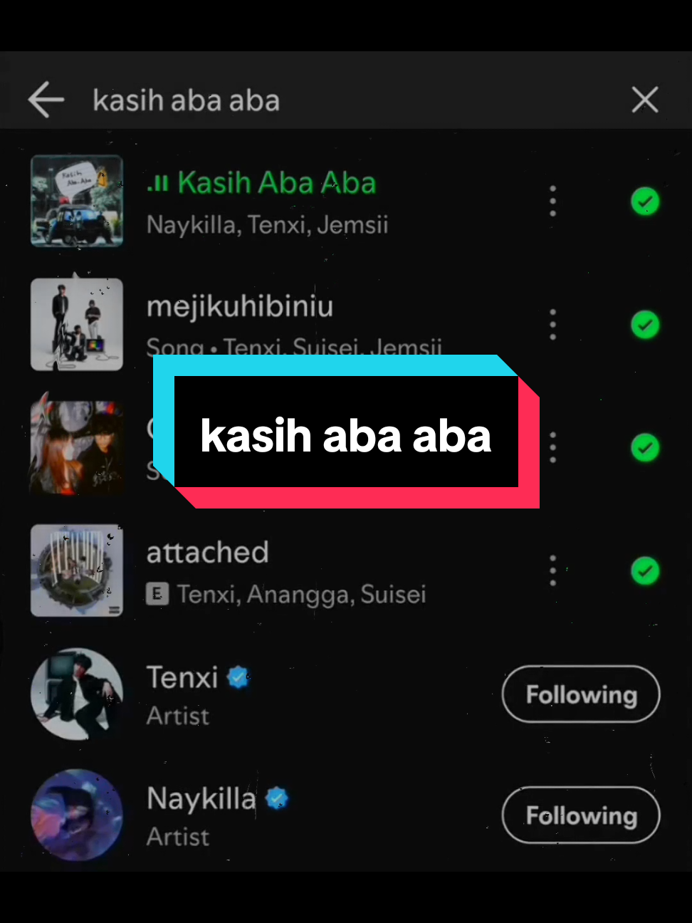 this part >>>>> #kasihabaaba #tenxi #naykilla #lyrics_songs #spotify 