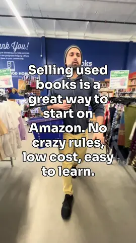 Selling used books is a great way to start on Amazon!  #amazonseller #thriftshop #amazonfba #makemoneyonline 
