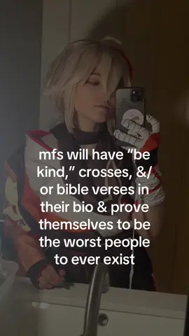 like… how & why does your own bio not apply to you? hm? “be a nice human” but you’re being openly racist, homophobic, misogynistic, transphobic, ableist, etc.?? wrap it up. #lgbtq #ftm #pan #hethey 
