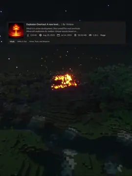 Mod: Explosion Overhaul; Shader: Seus Renewed, Bliss; Texture: Patrix 32x #Minecraft #mods #mod #minecraftmods #fyp 