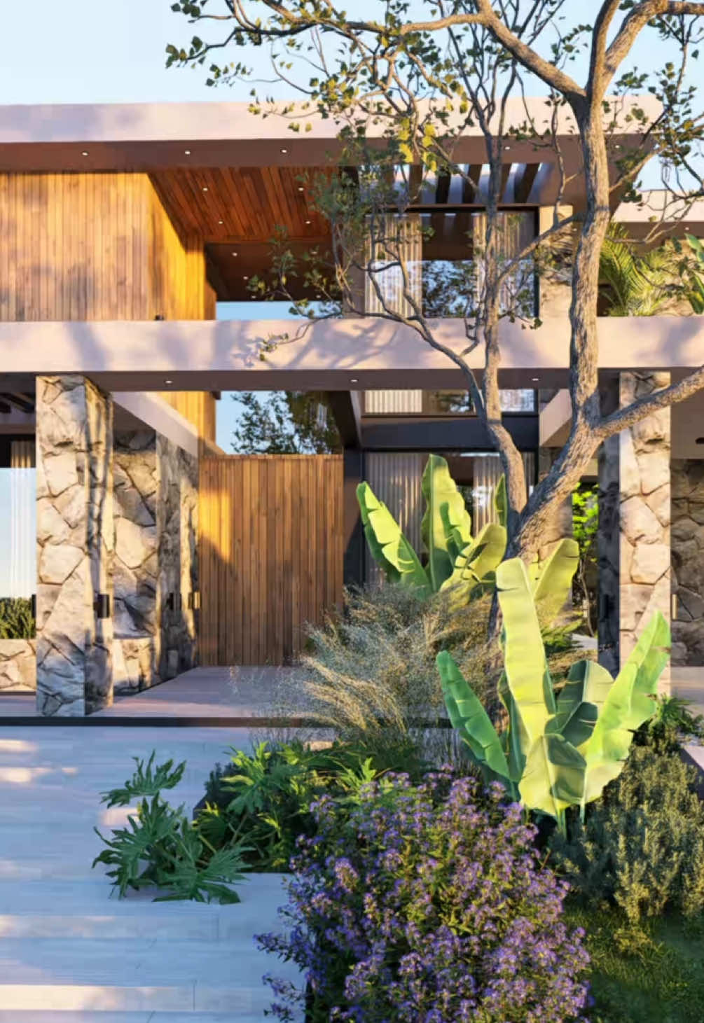 📍 La Rufina – La Calera, Córdoba Casa Esencia B-T es mucho más que una vivienda: es un refugio que abraza la naturaleza y celebra la vida. En un terreno único de 1.000 m², rodeado por siete imponentes quebrachos, diseñamos un hogar que respira calma y transmite la esencia de nuestro estudio. Materiales nobles como la piedra pirca gris, la madera, el hormigón visto y el hierro se funden con patios verdes, agua y luz, generando un diálogo permanente entre interior y exterior. Un lugar pensado para los encuentros, para la familia y los amigos, donde cada rincón invita a detenerse y disfrutar del momento. Casa Esencia B-T: arquitectura que se vuelve emoción, identidad y pertenencia. ⸻ Casa Esencia B-T is more than a house: it’s a refuge that embraces nature and celebrates life. On a 1,000 m² plot, surrounded by seven majestic quebracho trees, we designed a home that breathes serenity and reflects the essence of our studio. Noble materials such as Córdoba’s gray stone, wood, exposed concrete, and steel merge with greenery, water, and natural light—creating a constant dialogue between indoors and outdoors. A place designed for gatherings, for family and friends, where every corner invites you to pause and enjoy. Casa Esencia B-T: architecture that becomes emotion, identity, and belonging. ⸻ #BTarquitectura #CasaEsenciaBT #LaRufina #CórdobaArquitectura #ArquitecturaArgentina                    