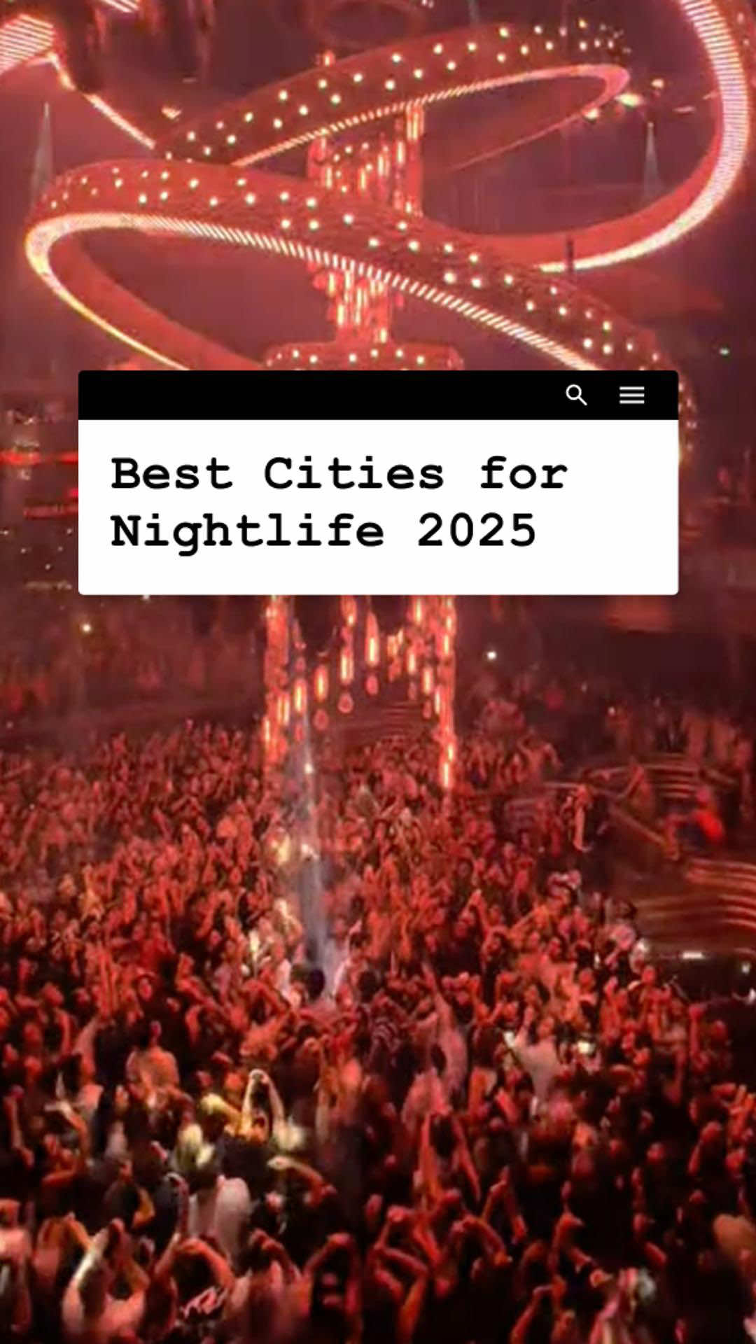 Best cities for nightlife in 2025. Source: Timeout Magazine. #Digitalnomad #LasVegas #Nightlife