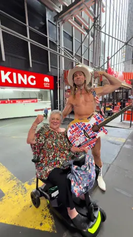 Granny made herself a new friend while in Times Square @Robert Burck #badgranny #StirringUpMemories