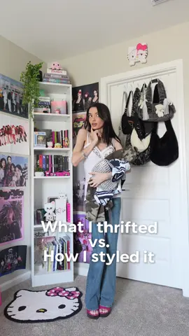 Thrifted vs. Styled 💫 #thriftfinds #thrifthaul #thriftwithme #vintage #y2k 