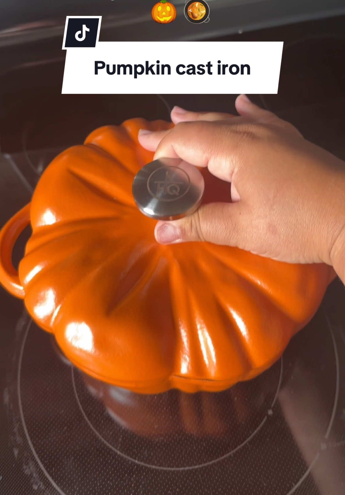 @HSN, Inc with the cutest pumpkin cast iron casserole dish  🥘 🎃  #pumpkincastiron #castironcooking #fallaesthetic #hsn #pumpkin 