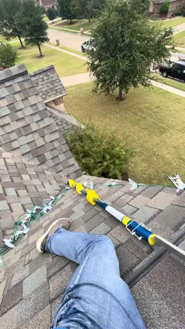 Best tool for installing Christmas lights on a tall steep roof 