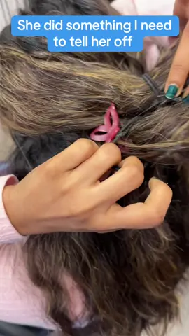 I’m here to help her and her hair situation #hair #keratin 