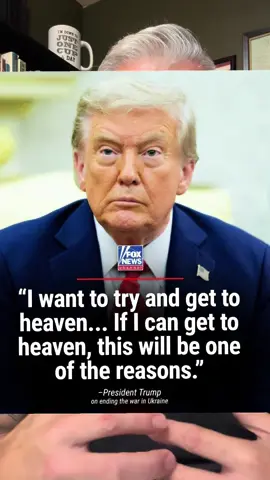 Trump says he hopes to get to heaven by solving the Ukraine war. Doing good deeds will not get anyone into heaven. Only believing in Jesus Christ will get you into heaven. #salvation #christian #christiantiktok #heaven #believe