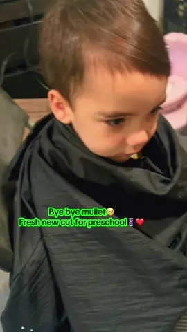 Fresh cut for preschool 💛📚✏️🚌 He looks so much older🥹 #haircut #toddlerhairstyles #freshcut 