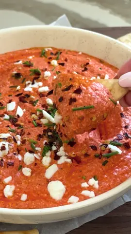 If there’s one dip you need in your back pocket, it’s this roasted red pepper feta situation. Creamy, tangy, salty, a little sweet… basically everything you could want in one bite. I’ve been known to “taste test” half the bowl before it even hits the table 🙃 Pair it with warm pita, crunchy veggies, or honestly just a spoon....no judgment here. comment FETA and i'll send ya the deets! or as always you can find all my recipes on lovelydelites.com (linked in bio too) https://lovelydelites.com/roasted-red-pepper-feta-dip 1 12 oz jar roasted red peppers, drained 1 block (8 oz feta cheese) 1 small garlic clove 2 tbsp olive oil (plus more for drizzling) ½ tsp crushed red pepper flakes (adjust to taste) Juice of ½ lemon Salt and black pepper to taste 1-2 tbsp plain Greek yogurt In a food processor or high-speed blender, add roasted red peppers, feta, garlic, olive oil, lemon juice, and red pepper flakes. Blend until smooth and creamy, about 1–2 minutes. Add salt and pepper to taste. For a creamier texture, add a spoonful of Greek yogurt and blend again. Transfer to a serving bowl, drizzle with olive oil, and top with extra crushed red pepper or chopped herbs if desired. Serve with warm pita, crackers, sliced veggies, or use as a sandwich spread. #fetadip #roastedredpepper #healthyrecipes #summerdips 