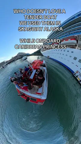 TENDER BOAT HERENIN SKAGWAY ALASKA WHILE INBOARD CARIBBEAN PRINCESS @Princess Cruises #caribbeanprincess #princesscruises #alaska #cruise #cruising 