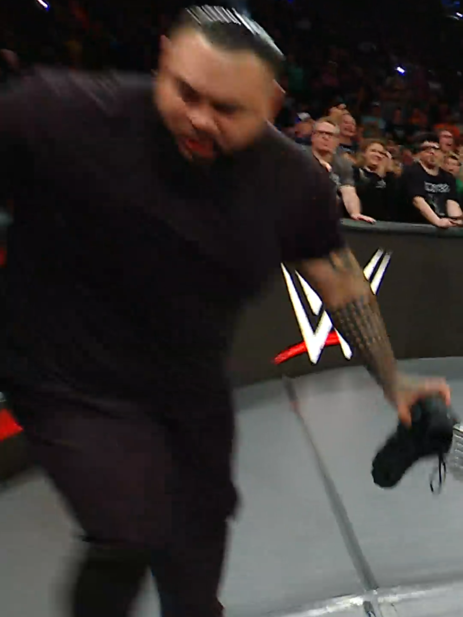 bro is stealing everyone's shoes now 🥀 #WWE #BronsonReed