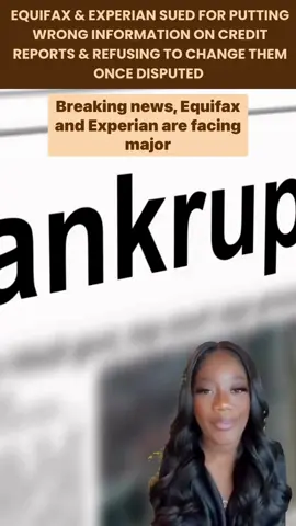 ⚠️ Equifax & Experian just got hit with lawsuits for failing to fix errors on people’s credit reports. This is a big deal — because wrong info on your report can tank your score, cost you loans, or raise your interest rates. Here’s what YOU should do to protect yourself: ✅ Step 1: Check Your Credit Reports Go to annualcreditreport.com to download your reports from all 3 bureaus (Equifax, Experian, TransUnion) for FREE. ✅ Step 2: Look for Errors Common mistakes: accounts that aren’t yours, wrong balances, duplicate debts, late payments you didn’t miss. ✅ Step 3: Dispute Immediately Submit disputes in writing with documentation (statements, receipts, letters). Always keep copies for your records. ✅ Step 4: Follow Up By law, bureaus must investigate disputes within 30 days. If they don’t, escalate by filing a complaint with the Consumer Financial Protection Bureau (CFPB.gov). ✅ Step 5: Monitor Regularly Use a credit monitoring service or calendar a reminder to check your reports at least every 4 months. 💡 Remember: You have rights under the Fair Credit Reporting Act. Don’t let the bureaus play with you. ✨ Protect your money. Protect your future. — Boujee