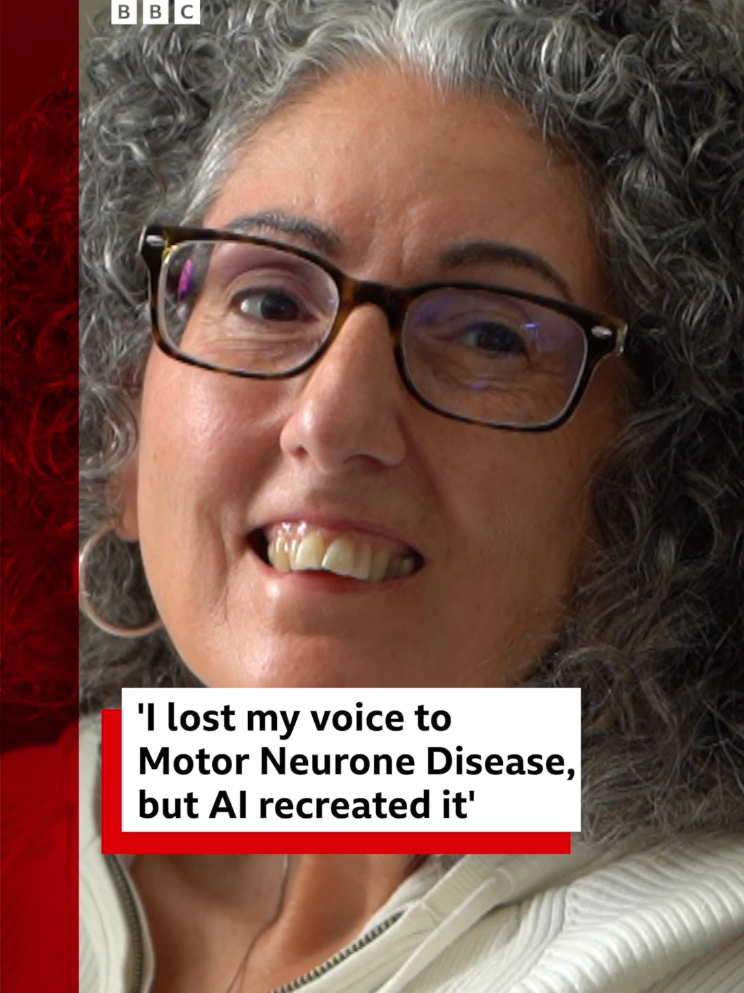 AI has re-created Sarah’s voice from just eight seconds of audio found on a scratchy VHS tape. #MotorNeuroneDisease #MND #AI #Tech #VHS #Voice #UK #Health #Technology #BBCNews