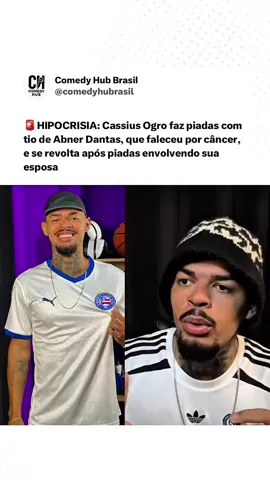 Abner Dantas expõe hipocrisia de Cassius Ogro, após o mesmo fazer piadas com seu tio, que faleceu por câncer, e rejeitar piadas com sua esposa‼️
