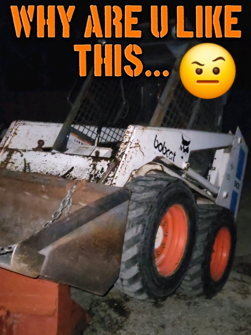 Skid steer tries to roll over on its own #heavyequipment #tractortok #skidsteer #farmequipment #constructionequipment 