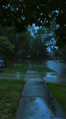 August rain during blue hour ☔️💙 #liminal #rain #bluehour #ambient #nostalgia 