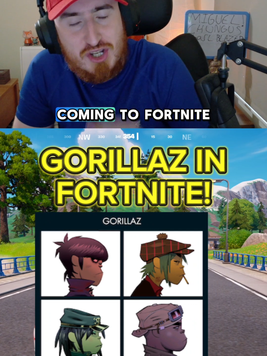 Gorillaz are new Fortnite skins #fortnite #gorillaz  #fortnitememes #fortnitebr #viral 
