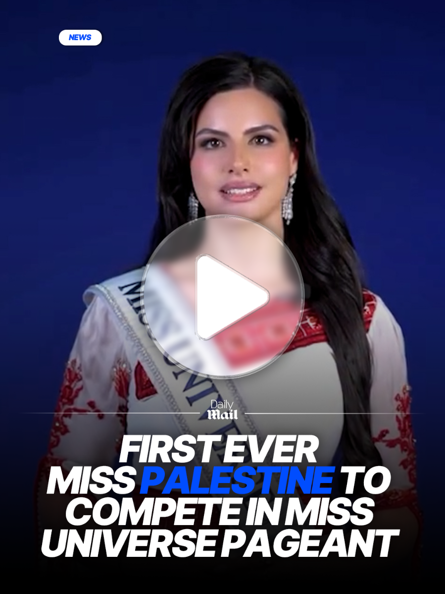 A Palestinian and an Israeli beauty queen will go head-to-head in this year's annual Miss Universe pageant.  Nadeen Ayoub, 27, will be the competition's first Miss Palestine - a title she gained in 2022 and has promised to carry 'the voice of a people who refuse to be silenced' into the contest. Read the full story at Daily Mail #missuniverse #palestine #beauty 