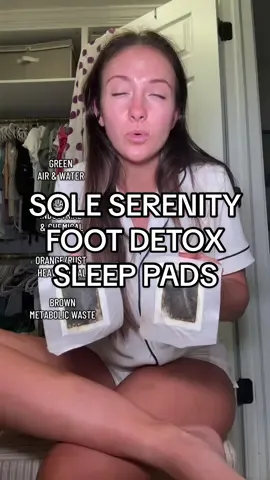 I started out asking questions anout these foot detox pads and now I have none because I don’t even care my sleep is unmatched 😭 #soleserenityfootpads #footdetoxpads #detox  #holistichealth #tiktokshopcreatorpicks 