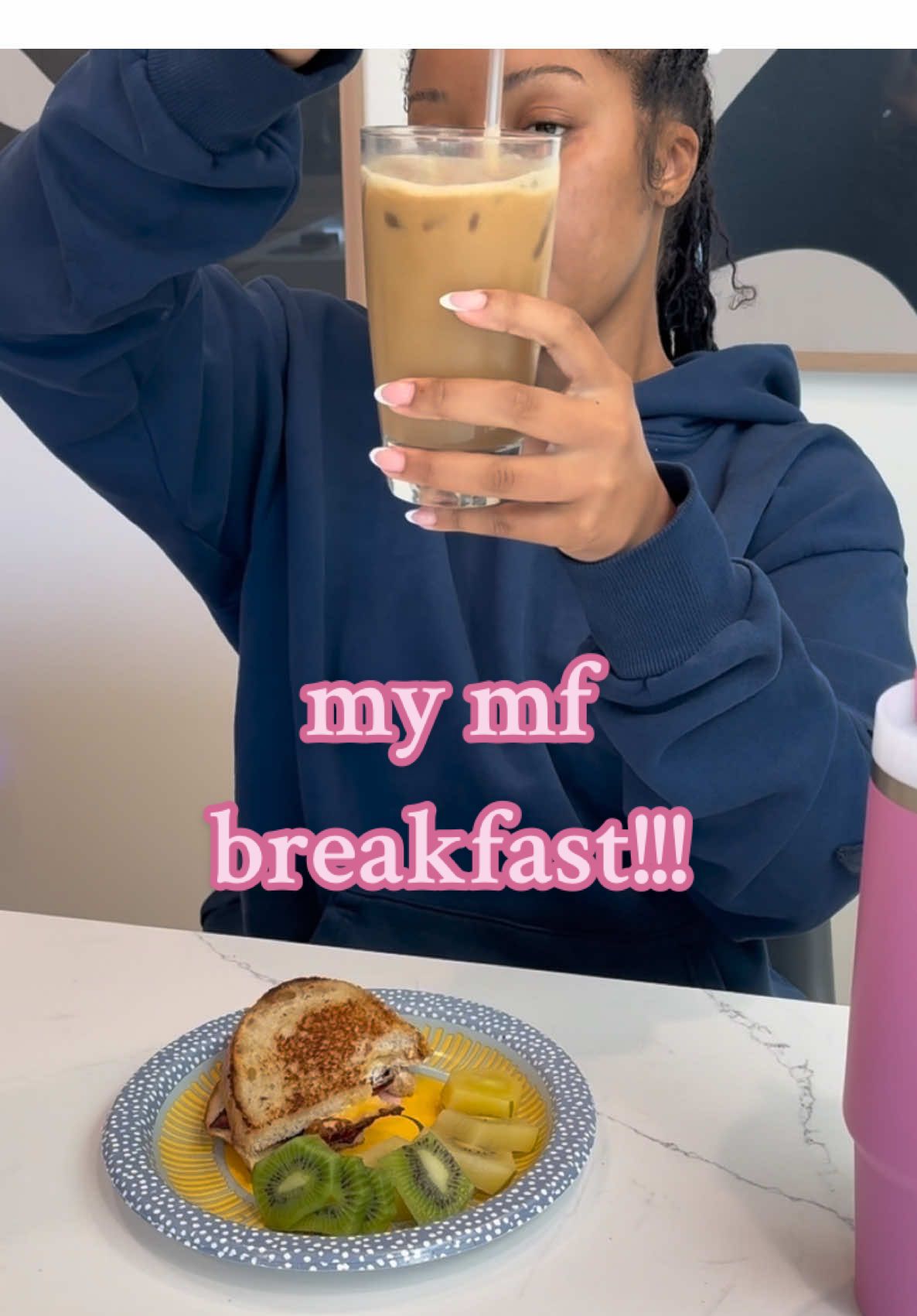 Plsss I’ve been WAITING to use this sound 😭🤠 — I really ZONT play about this sour dough + turkey bacon breakfast sandwich… with the kiwis on the side?! PLS! @Tillamook — this cheese? Delicious. @Nespresso on the instant espresso… yes ma’am 😍 #breakfast #makebreakfastwithme #fyp #breakfastideas #breakfastsandwich 