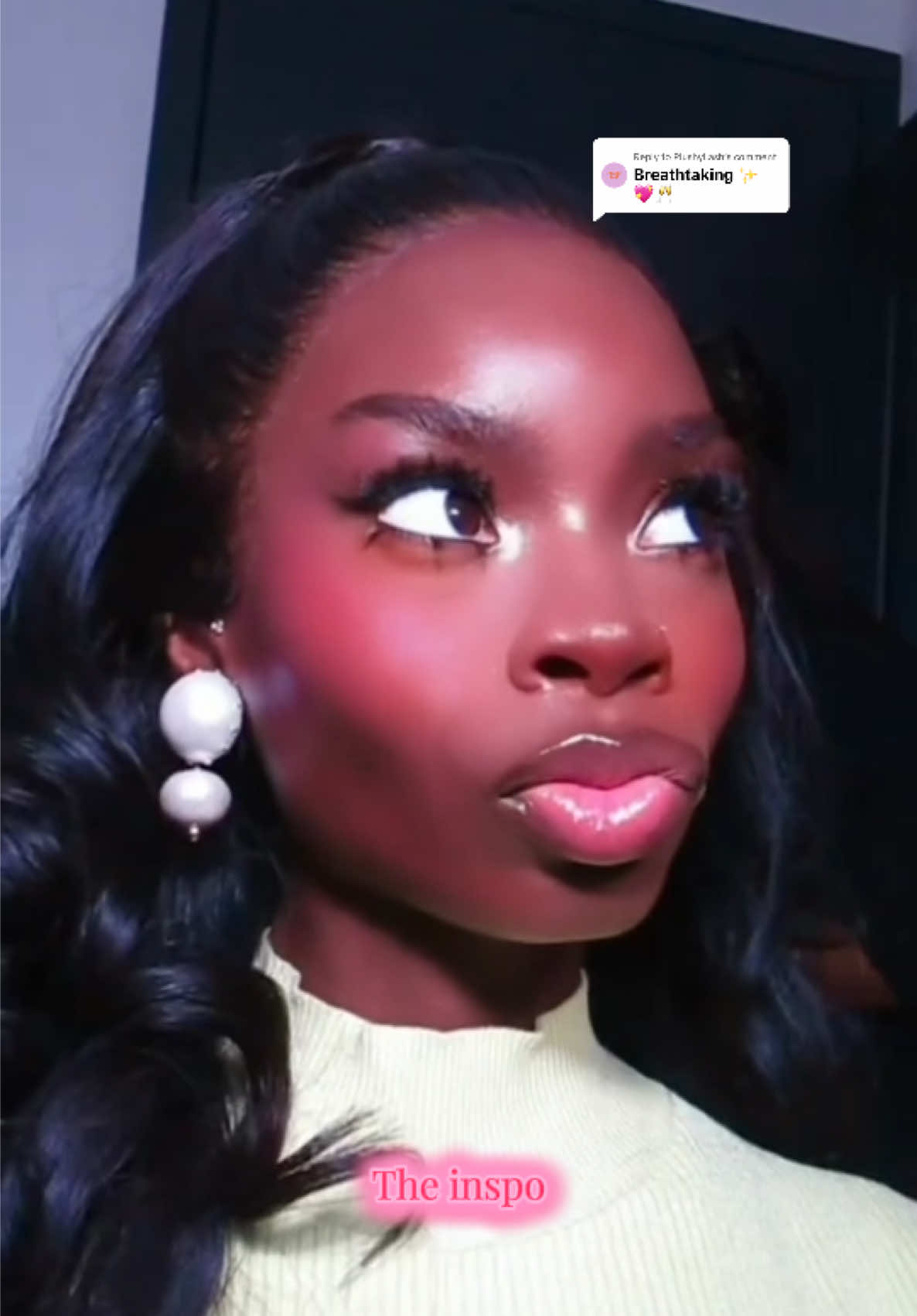 Replying to @PlushyLash so regal, so fierce ✨💖🧚🏾 Ty @@Paintedbyesther✨🥂 ##blush##darkfeminine##makeupinspo##olandria
