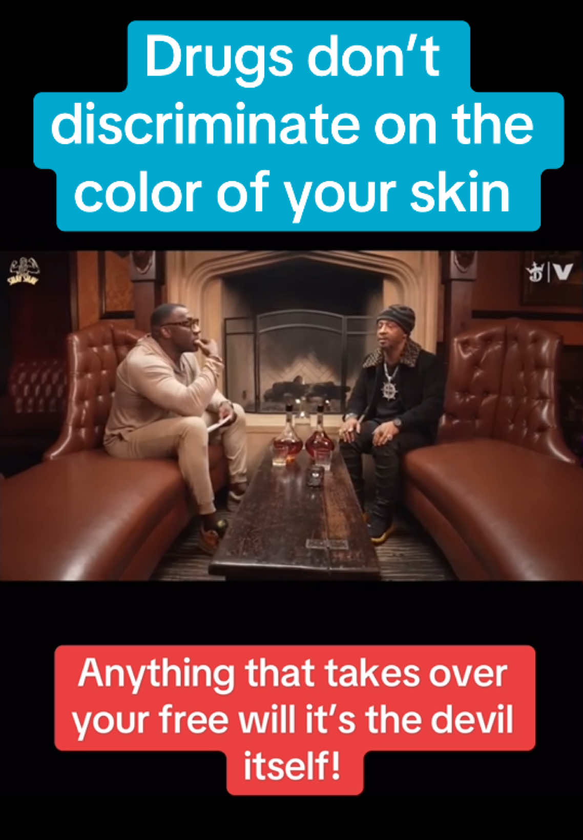 Drugs don’t discriminate on the color of your skin, be aware of the things that control you👹#motivation #24_7positivity #fyp #katwilliams 