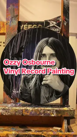 My latest commission: A young OZZY OSBOURNE #fyp #vinylcheck #tucson #arizona 