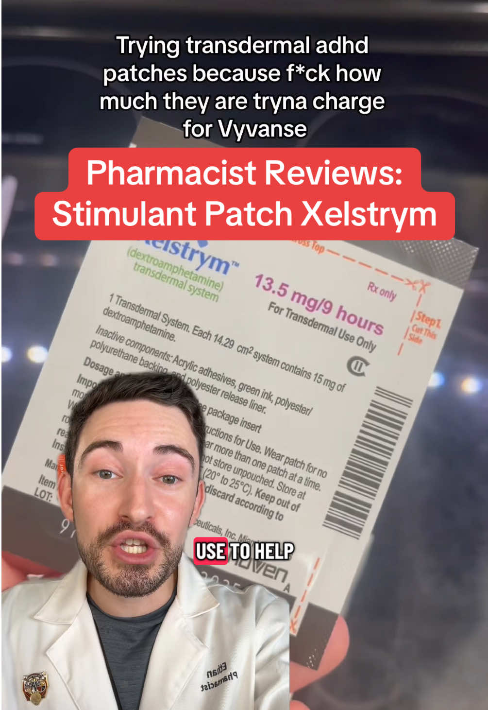 What is Xelstrym? 👀 A pharmacist explains this ADHD patch you need to know about! #adhd #pharmacy #adhdtok #xelstrym #millennialrx 