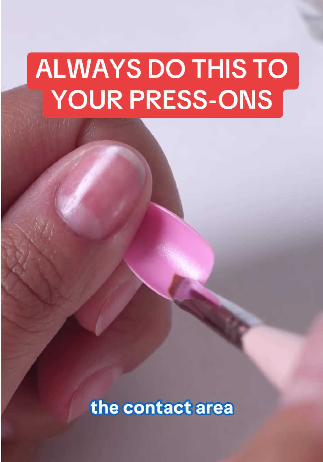 Do you make your press ons last long? Try this next time! #nails #satisfyingvideo #youngnails #pressonnails #fyp 