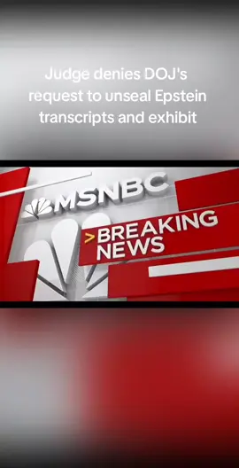 Judge denies DOJ's request to unseal Epstein transcripts and exhibits. #fyp #coverup #conspiracytiktok #worldnews #news 