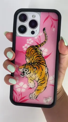 wild & sweet 🌺🐯 shop the new tiger blossom case available now on tiktok shop 💕 #wildflowercases #cutephonecases #tiger #pinkphonecase #wildflowercasesunboxing 