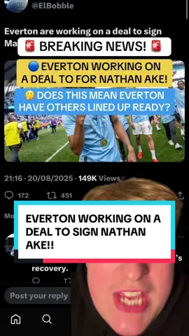 He certainly brings SERIOUS quality 🔥 We NEED a No6 as well though. Hmm 🤔 #everton #evertonfc #efc #footballtransfers #nathanake 