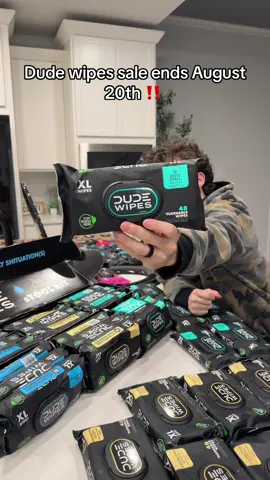 Replying to @jason-lamb17 Dude wipes sale ends August 20th ‼️ #dudewipes #wipes #wetwipes #flushablewipes #dudewipesformen @dudewipes 