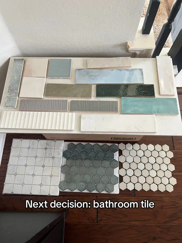 I’m developing a stress rash 😀 #helpmepick #bathroom #tile #Home #renovation